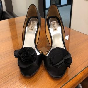 Badgley Mischka Randall heel in black satin